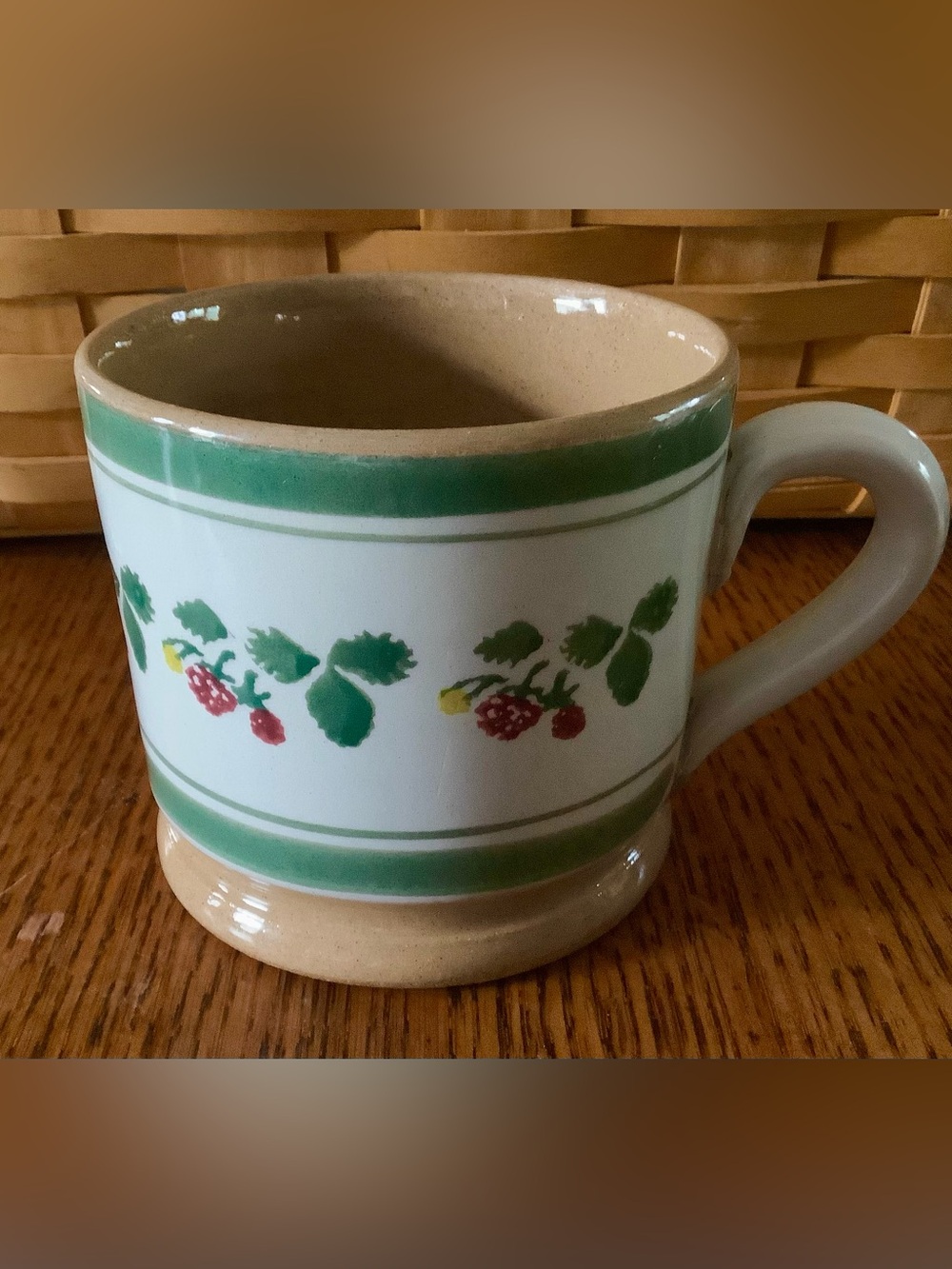 Nicholas Mosse Pottery Strawberry Pattern Large 3.25” Mug Ireland Great Cond!